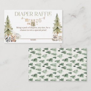Abenteuer im Wald Oh Junge Baby Shower Windel Begleitkarte