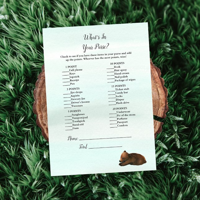 Abenteuer im Wald Was ist in deinem Purse Bears Sp Einladung (Von Creator hochgeladen)