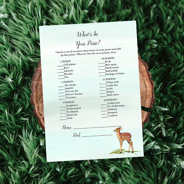 Abenteuer im Wald Was ist in deinem Purse Deers Ga Einladung (Von Creator hochgeladen)