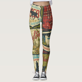 Abenteuer in den Nordgebieten: Symbolisches Patchw Leggings