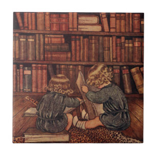 Abenteuer in der Bibliothek Fliese