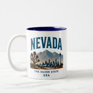 Abenteuer in der Wüste Nevadas Zweifarbige Tasse