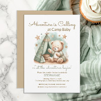 Abenteuer ist Calling Camp Baby Dusche