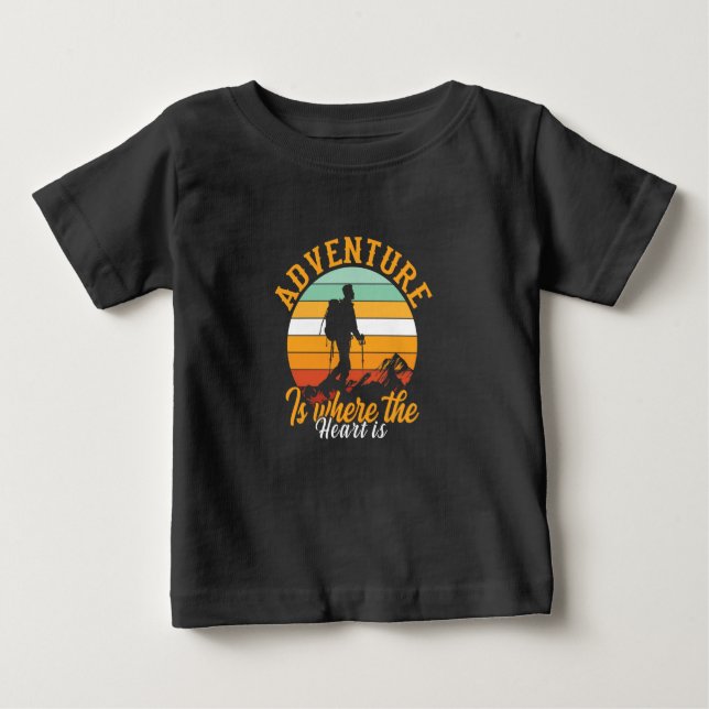 Abenteuer ist das Herz Baby T-shirt (Vorderseite)