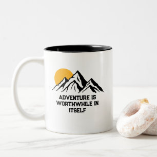 Abenteuer ist Worthwhile Mountain Wilderness Zweifarbige Tasse