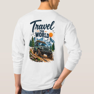 Abenteuer-Jeep-Gebirgsstraßen-Roadtrip-Reise um di T-Shirt