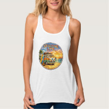 Abenteuer Leben Retro Hippie Strand Sonnenuntergan