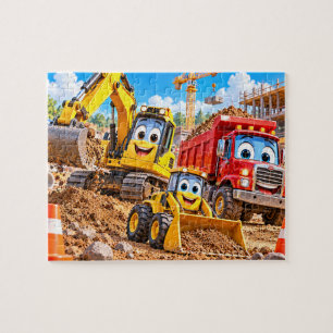 Abenteuer mit Baulastwagen Puzzle