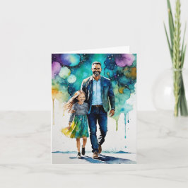 "Abenteuer mit Vater" - Ein freudiger Vatertag Karte