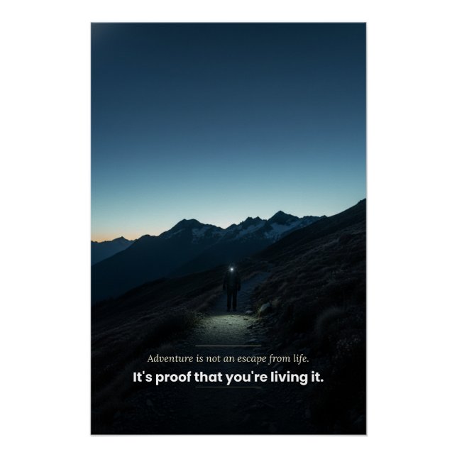 Abenteuer-Motivationsaussage Poster (Vorderseite)