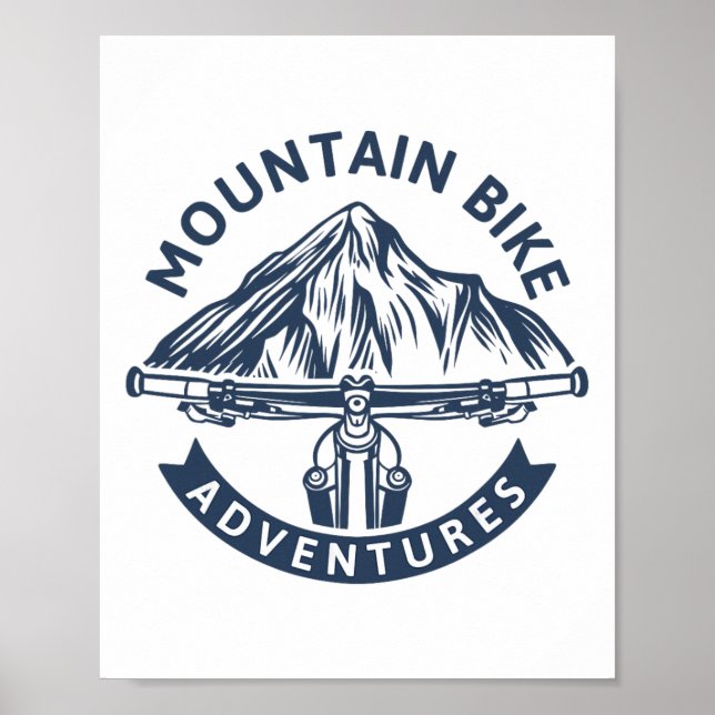 Abenteuer - Mountainbiken  Poster (Vorne)