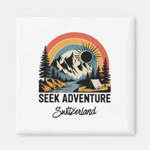 Abenteuer Outdoor Schweiz Urlaub suchen Magnet