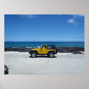 Abenteuer-Poster am Strand von Hawaii Poster