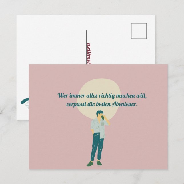 Abenteuer Postkarte (Vorne/Hinten)