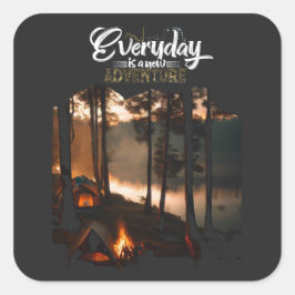 Abenteuer Quadratischer Aufkleber