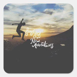 Abenteuer Quadratischer Aufkleber