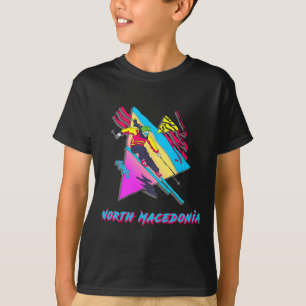 Abenteuer Retro Skifahren in Nordmakedonien Skilau T-Shirt