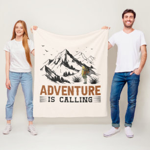 Abenteuer ruft fleecedecke