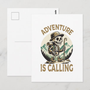 Abenteuer ruft postkarte