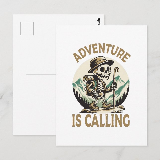 Abenteuer ruft postkarte (Vorne/Hinten)