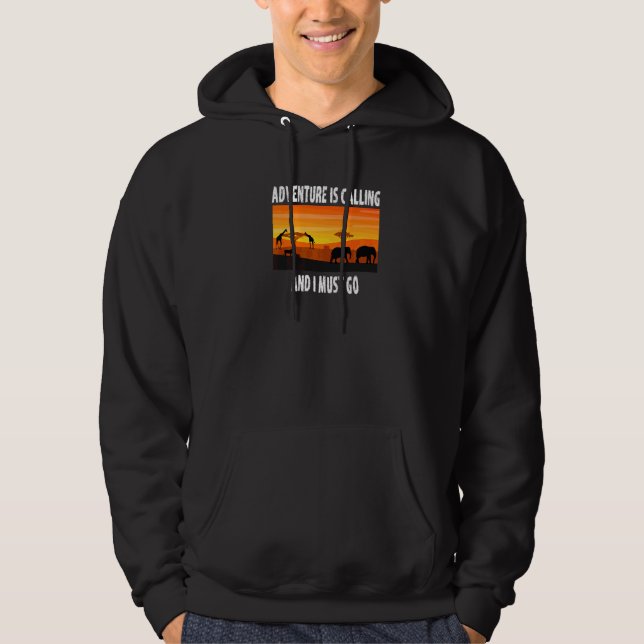 Abenteuer ruft Safari   Hoodie (Vorderseite)