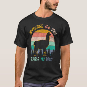 Abenteuer sagen Sie Alpaka meine Taschen Vintage-R T-Shirt