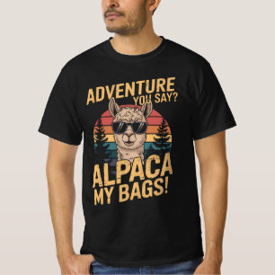 Abenteuer, sagst du? Alpaka meine Taschen Vintage T-Shirt