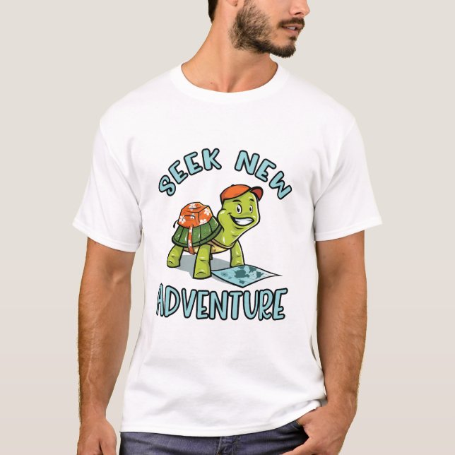 Abenteuer-Schildkröte T-Shirt (Vorderseite)
