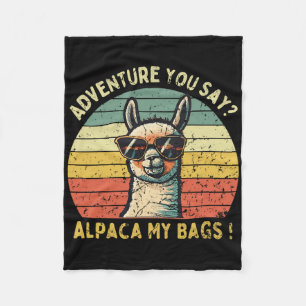 Abenteuer Sie Sagen Alpaka Meine Taschen Vintage F Fleecedecke