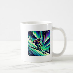 Abenteuer-Skifahren unter Nordlichtern Kaffeetasse