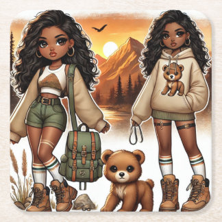 Abenteuer & Stilwandern Rechteckiger Pappuntersetzer