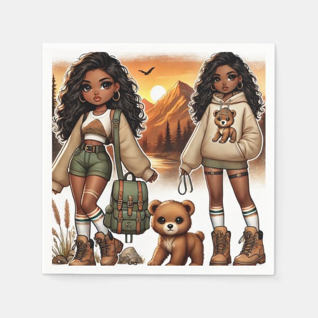 Abenteuer & Stilwandern Serviette (Vorderseite)