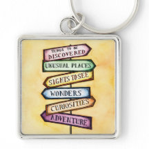 Abenteuer-Straßenschild-Reise-Kunst