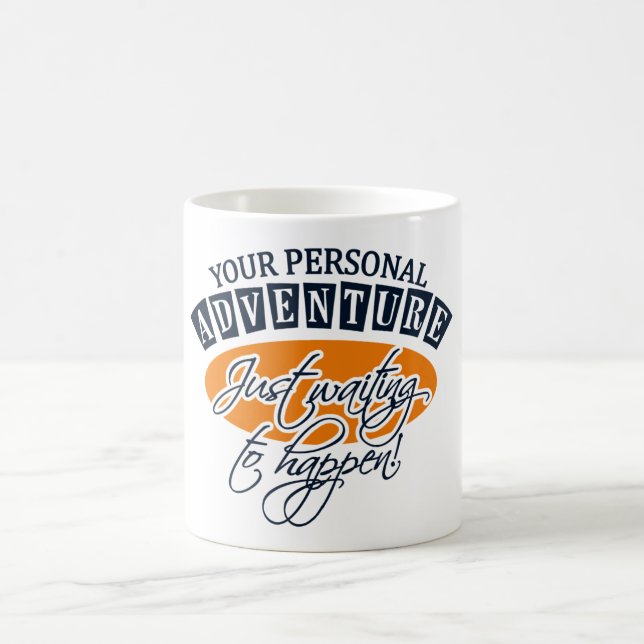 ABENTEUER-Tasse - wählen Sie Stil & Farbe Kaffeetasse (Mittel)