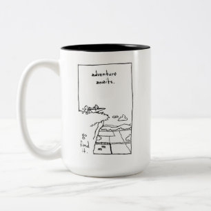 Abenteuer-Tasse Zweifarbige Tasse