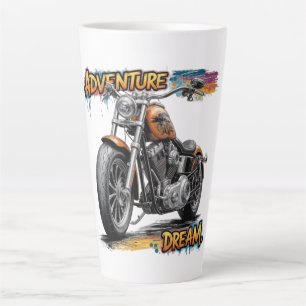 Abenteuer Traumfahrt – Vintage Chopper Motorrad Milchtasse