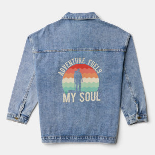 Abenteuer treibt mein Soul - wandern, erkunden, wi Jeansjacke