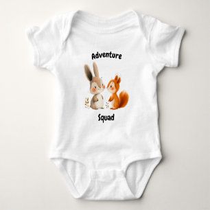 Abenteuer-Trupp Hase und Eichhörnchen - Niedliche  Baby Strampler