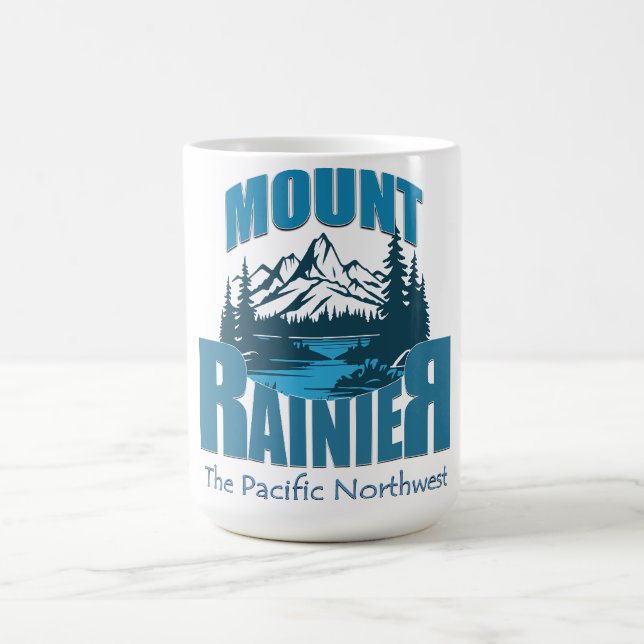 Abenteuer-Typografie Mount Rainier | Wortkunst-Des Kaffeetasse (Mittel)