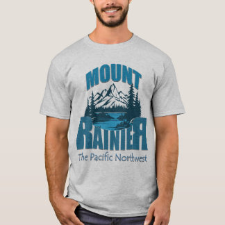 Abenteuer-Typografie Mount Rainier | Wortkunst-Des T-Shirt