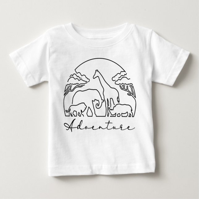 Abenteuer und Safari in Afrika Baby T-shirt (Vorderseite)