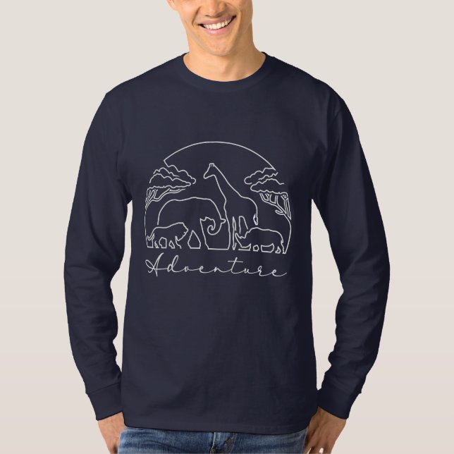 Abenteuer und Safari in Afrika T-Shirt (Vorderseite)