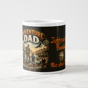 Abenteuer-Vater-Shirt – Vintage Outdoor-Camping Jumbo-Tasse