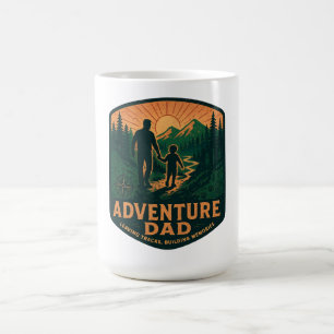 Abenteuer-Vater-Shirt – Vintage Outdoor-Wandern Kaffeetasse