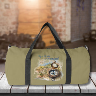 Abenteuer Vintage Kompass Gym Reise Duffle Bag
