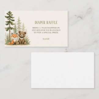 Abenteuer Wald Camping Tiere Baby Shower Begleitkarte
