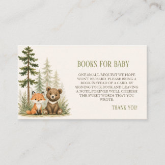 Abenteuer Wald Camping Tiere Baby Shower Begleitkarte