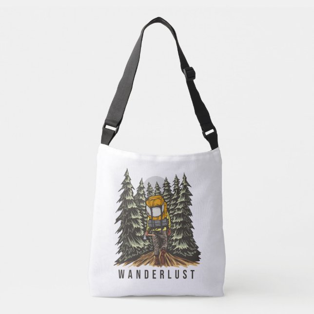 Abenteuer Wandern Bossica Crossbody Tote Beag Tragetaschen Mit Langen Trägern (Vorderseite)