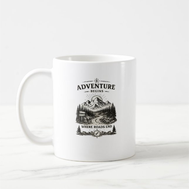 Abenteuer Wandern Camping Tasse (Links)