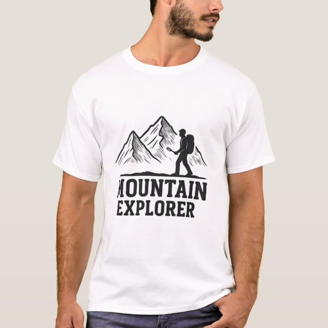 Abenteuer Wandern T - Shirt Vintag Berg (Vorderseite)